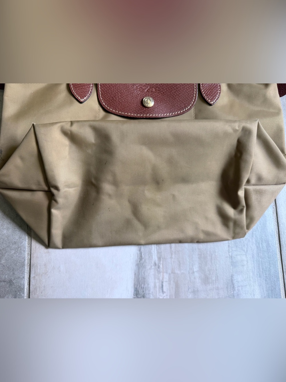 LONGCHAMP Le Pliage S Handbag Olive Short Handle Tote - Picture 5 of 9